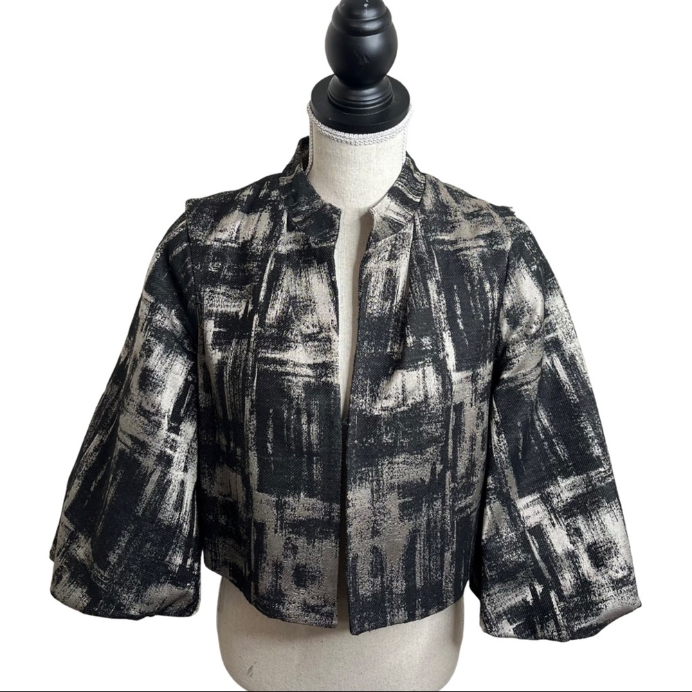 Anne Fontaine Wool Blend Jacket Size 40 FR US 6 Abstract Print